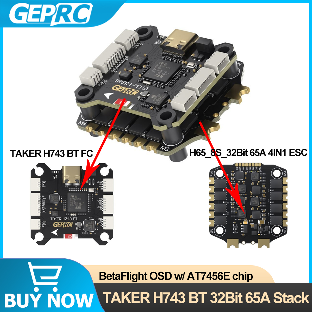 GEPRC TAKER H743 BT 32Bit 65A  - Drone Flight Controller บทวิจารณ์และราคา