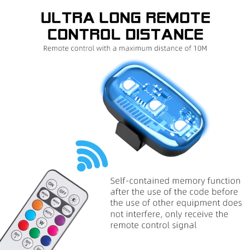 ไฟสโตรบ LED RGB สำหรับมอเตอร์ไ - Drone Led Light บทวิจารณ์และราคา